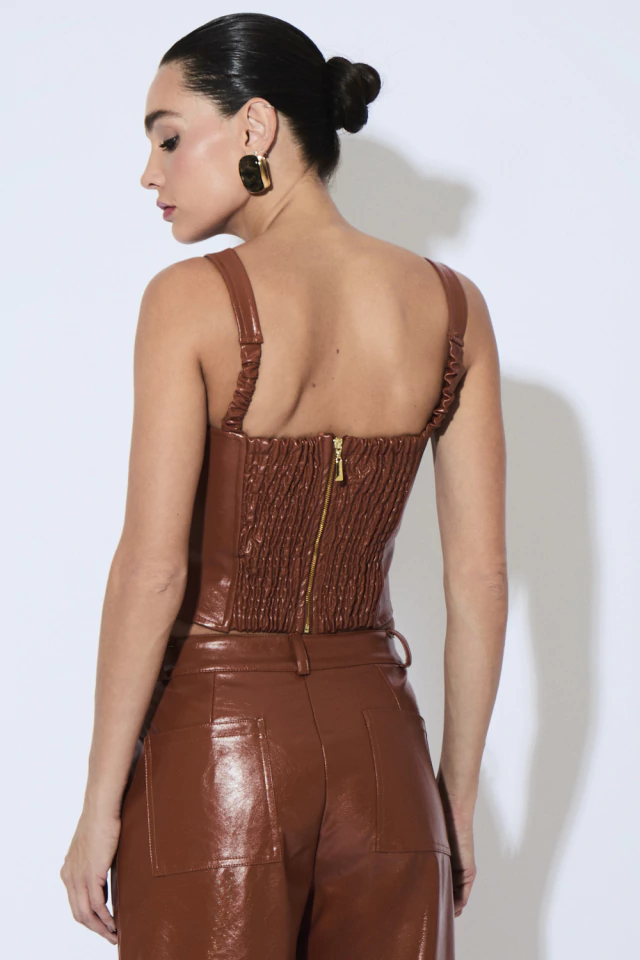 Blusa Agnes Couro - Imagem 3