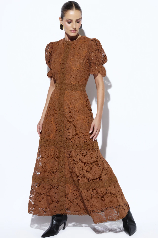Vestido Willow Guipir Manga Bufante - Imagem 3